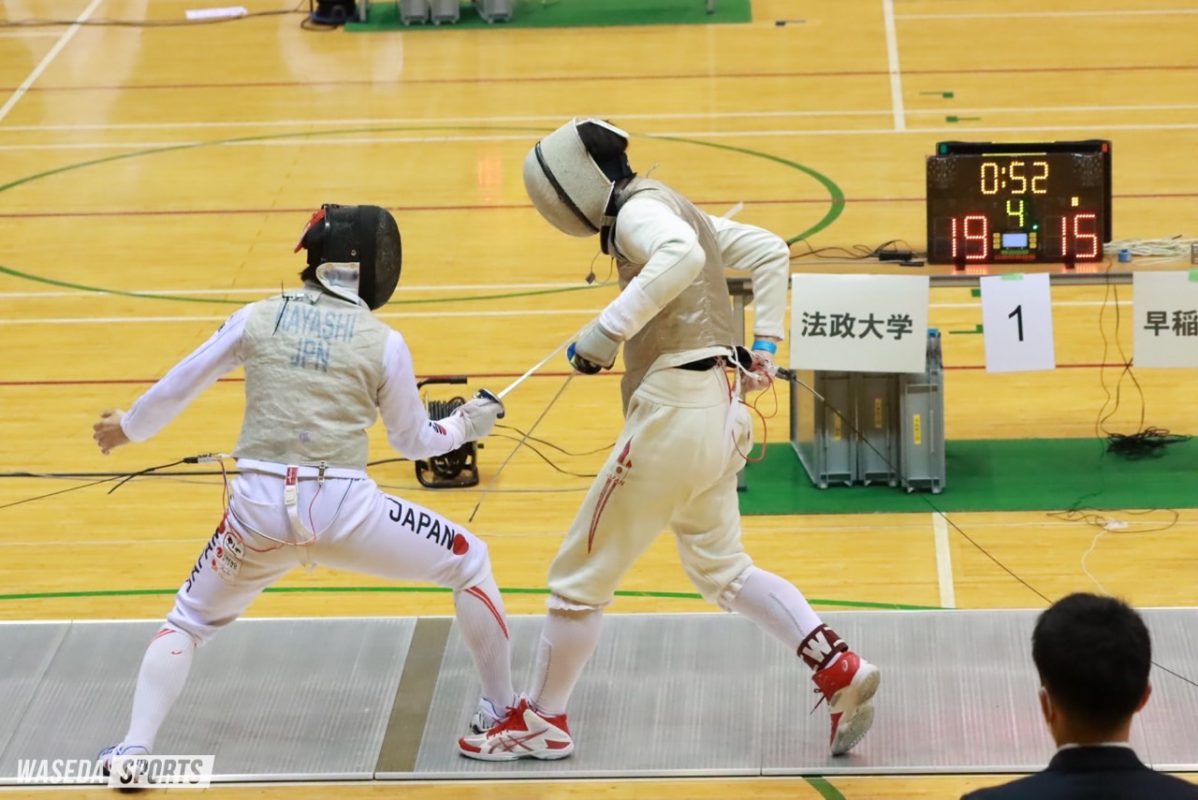 一本勝負を制し日本一！男子フルーレ団体 | 早稲田スポーツ